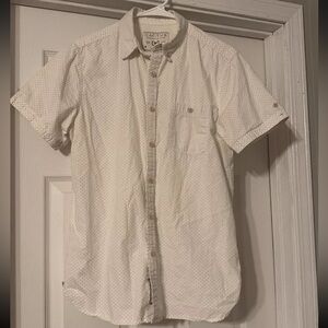 Cactus Mens Geometric Style Shirt Short Sleeve Button Down Size M